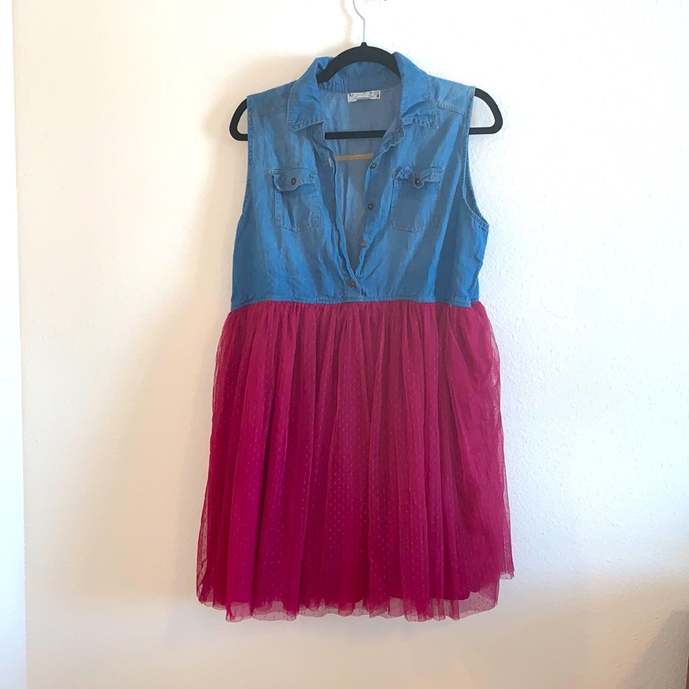 Girls denim dress